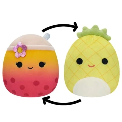 Image de Squishmallows Flip A Mallow 13 cm P15 Bergit the Bubble Tea/Maui Pineapple