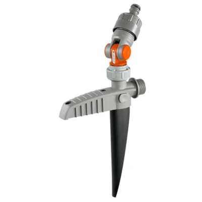 Image de Prise d&#039;eau avec nez de robinet articulé Gardena : point prélèvement hors sol pour la tuyauterie ou le système gicleurs, fixation variable, aquastop, filetage mâle 3/4 Pouce (8254 20)