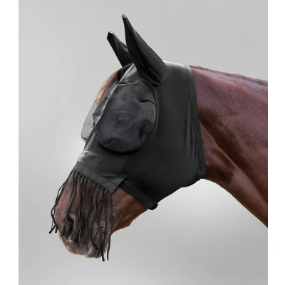 Image de Waldhausen Masque anti mouches Puck avec franges nasales Noir