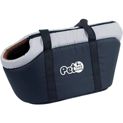 Image de Sac de Transport pour Animal Compagnie Chat Mains Libres à Main Pliable Domestique en Maille Respirante (Noir, S)