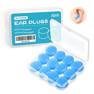 Image de Bouchon d&#039;Oreille, 6 Paires Boule Quies En Silicone Moulables, Réutilisables Pour Sommeil Suppression Du Bruit Dormir Natation Ronflement (Bleu)