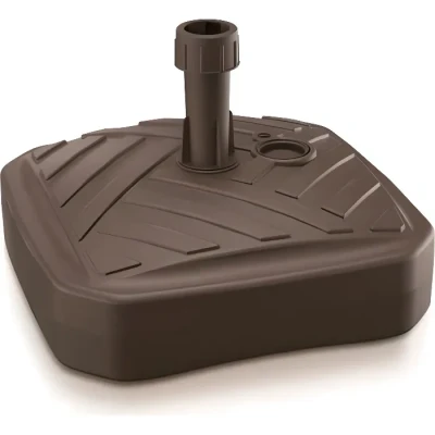 Image de Pied de parasol PROSPERPLAST Carré Polyéthylène 39 x 13 cm Chocolat