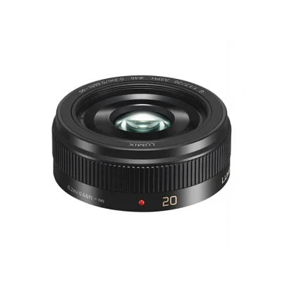 Image de Panasonic Lumix 20mm F1.7 Objectif à focale fixe H H020AE K (Grand angle 20mm, Très Grande ouverture F1.7, Pancake, equiv. 35mm : 40mm) Noir Compatible monture Micro 4/3 &amp; Olympus