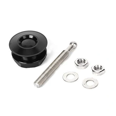 Image de Serrure de capot, Kit bouton poussoir verrouillage broches capot noir universel Accessoire voiture modifié