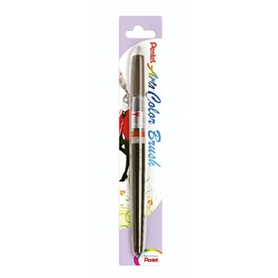 Image de Pentel XGFL Color Brush Pinceau rechargeable encre à l&#039;eau aquarellable Gris Pochette de 1