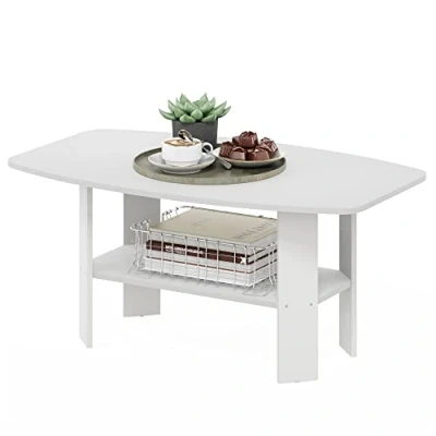 Image de Furinno Design Simple Table Basse, Bois d&#039;ingénierie, Blanc, One Size