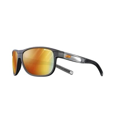 Image de Julbo Mixte Renegade M Lunettes De Soleil, Noir/Brillant Translucide Gris, Taille unique EU