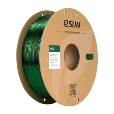Image de eSUN PETG Filament 1.75mm, Imprimante 3D PETG, Précision Dimensionnelle +/ 0.05mm, 1KG Bobine (2.2 LBS) d&#039;impression pour 3D, Vert