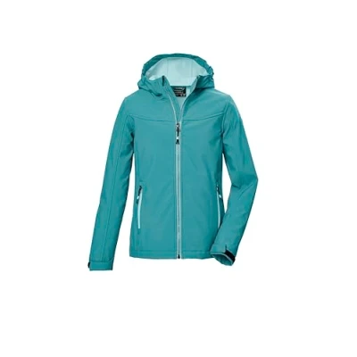 Image de killtec Fille Veste softshell/d&#039;extérieur avec capuche KOW 349 GRLS SFTSHLL JCKT, dunkelmint, 176, 42142 000