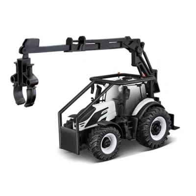 Image de Bburago 10CM VALTRA M2Q Tractor with Front Loader Log and 3 LOGS