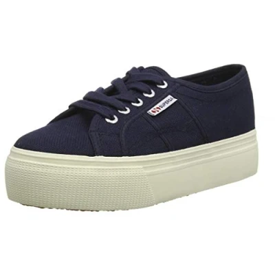 Image de Superga Femme 2790ACOTW Linea UP and Down Baskets Basses, Bleu 933 Navy, 37.5 EU