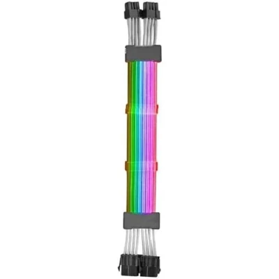 Image de MARSGAMING Mars Gaming MCA 16, ARGB Extender Cable 8+8pin PCIe pour Graphic Card, LEDs Ultra Lumineuses, Compatibilité Totale, AWG18 Pure Copper, 310mm