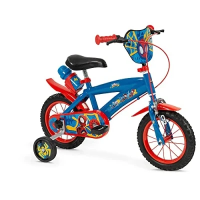 Image de TOIMSA Vélo 12&quot; Spiderman Huffy (3/5 Ans) Garçon, Multicolore, Petite Taille