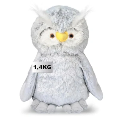 Image de com four® butée de Porte arrêt Lourd au Design Mignon Hibou fenêtre idéale pour Les Courants d&#039;air Accessoire Fonctionnel la Maison 1,4 kg (Hibou Grand duc)