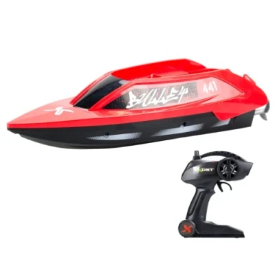 Image de Exost Bateau Télécommandé Rouge Rocketwave 2,4 Ghz Batterie Rechargeable Jouet pour Enfant 5,6,7,8,9,10 Ans