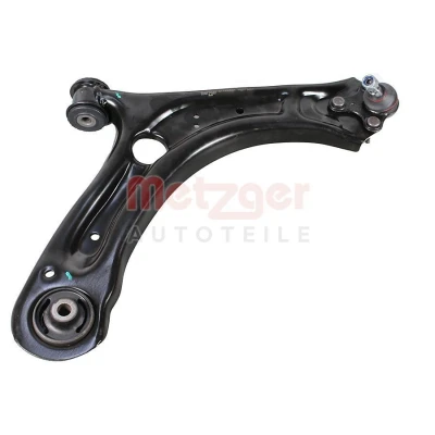 Image de METZGER 58153202 Bras de suspension avec support en caoutchouc, rotule Essieu avant droit barre oscillant transversal