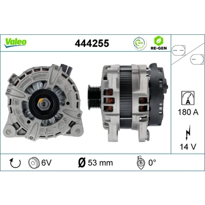 Image de VALEO 444255 Alternateur 14V 180A LAND ROVER: Range Rover Evoque, JAGUAR: E Pace