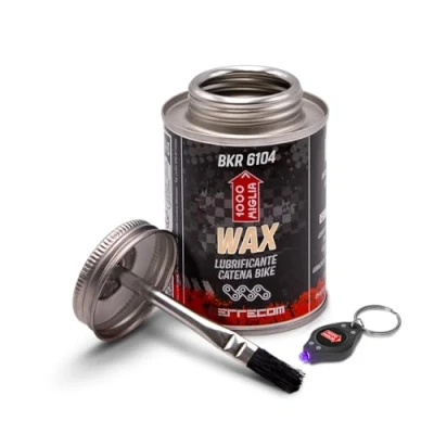 Image de Errecom 1000 Miglia BKR 6104 DRY Cire pour Chaîne de Vélo à utiliser sur Piste Sèche et Poussiéreuse 240 ml, Pot All In One avec Brosse application incluse