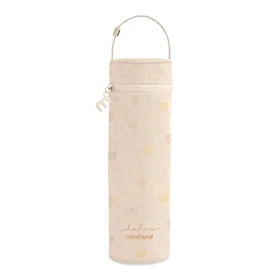 Image de Miniland Thermibag Vanilla 500ml. Couvercle isotherme avec poignée pour faciliter l’accrochage et le transport. Idéal les bouteilles ou thermoses. Collection Dolce.