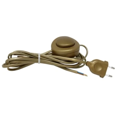 Image de 3 m Connexion avec Interrupteur sur Pied doré