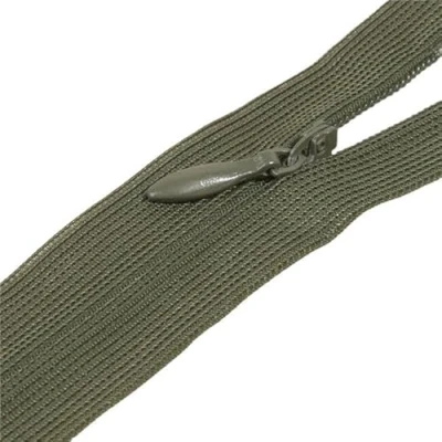 Image de Fermeture invisible non séparable ajustable vert kaki foncé Taille 60cm
