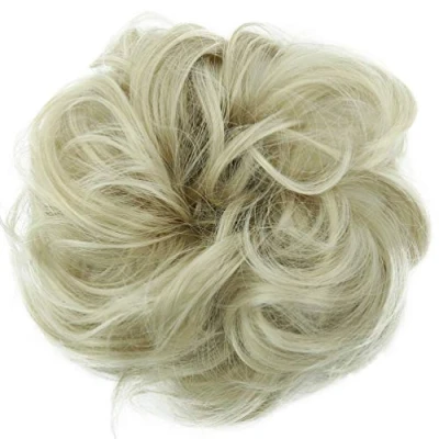 Image de CAISHA XL Postiche Choucho Avoir Les Cheveux Relevés Volumineux Bouclé Chignon Blond Clair G8E