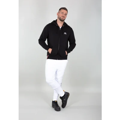 Image de Alpha Industries Basic Small LOGO Sweat zippé, Taille: XS, Black