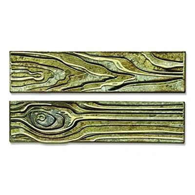 Image de Sizzix Thinlits Die Set 7PK Woodgrain Colorize par Tim Holtz, 665860, Grain du Bois, Taille unique