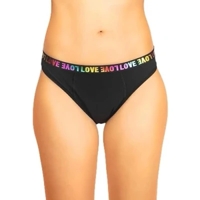 Image de HAUTE PRESSION Capucine Culotte menstruelle Classique Flux Abondant pour Adolescente Uni Noir avec Galon Elastique à la Taille,T14ans, absorbante et réutilisable