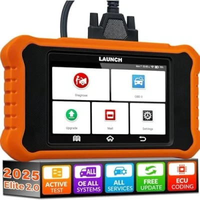 Image de LAUNCH 2024 X431 Elite 2.0 Pro pour VW Audi Skoda Seat Valise Diagnostic Auto, Outil de Balayage bidirectionnel Les véhicules V.A.G, 50+ Réinitialisation, Codage ECU, Programmation des clés
