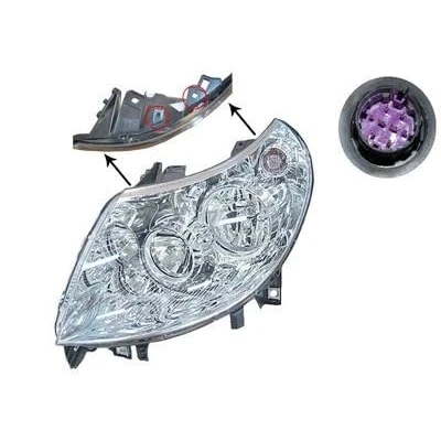 Image de Van WEZEL 1651963 Phares gauche H7, H1 limpide pour circulation à droite avec commande correcteur de site projecteur PX26d FIAT: Ducato III