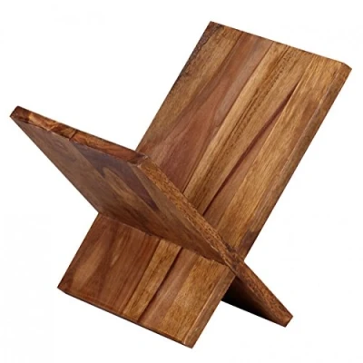 Image de FineBuy Porte revues Bois Massif Acacia 29 X 31 28 cm journaux Forme brochures Style Maison de Campagne Meubles en étagère Panier Journal Vrai