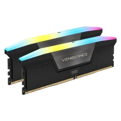Image de CORSAIR Vengeance RGB DDR5 RAM 32GB (2x16GB) 7000MHz CL40 Intel XMP Mémoire D&#039;ordinateur Compatible iCUE Noir (CMH32GX5M2B7000C40)