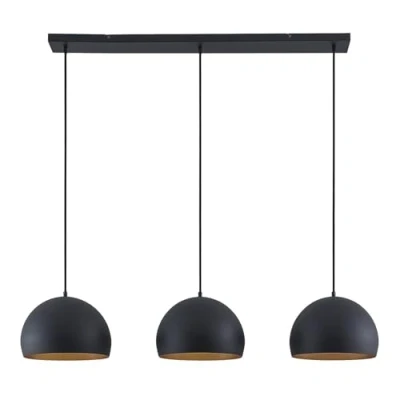 Image de Lindby Suspension Tarjei à intensité variable (Moderne) en Noir Métal e. a. pour Salon &amp; Salle manger (à 3 lampes, E27), Luminaire, Lampe Plafond, Luminaire Plafonnier, Suspendue