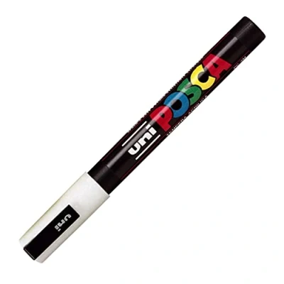 Image de uni Mitsubishi marcatore posca pen pc3m p. fine 0,9 1,3mm bianco