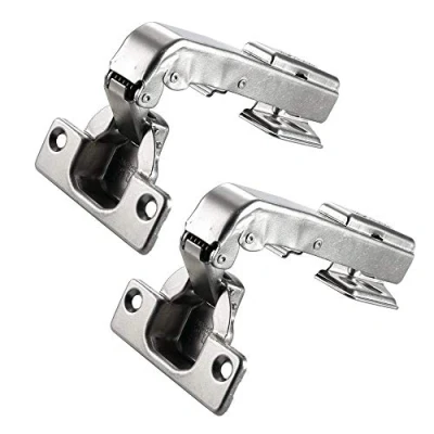 Image de AOLISHENG 1 paire de charnières d&#039;armoire à 90 degrés fermeture douce pour placard cuisine d&#039;angle aveugles porte 35 mm pliables dissimulées avec vis