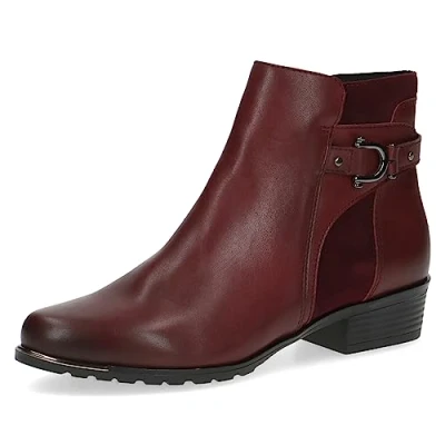 Image de CAPRICE Femme 9 25334 41 Bottines à Lacets avec Talon, Rouge, 37.5 EU