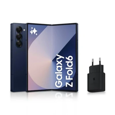 Image de Samsung Galaxy Z Fold6, Smartphone Android 5G avec AI, 256 Go, Chargeur Secteur Rapide 25W Inclus, déverrouillé, Bleu Nuit, Version FR