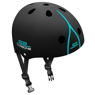 Image de Casque Skate STAMP SKIDS CONTROL CARBONE Taille ajustable EPS/ABS Enfant Neuf