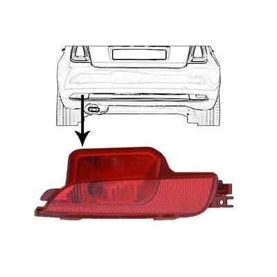 Image de VAN WEZEL 1614929 Feu antibrouillard arrière gauche, Pare chocs sans porte lampe ABARTH: 500C / 595C 695C Cabriolet, FIAT: 500 3 portes