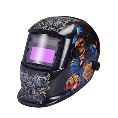 Image de Nuzamas Fonctionne à l&#039;énergie solaire Auto Assombrissement soudeur Masque de soudure protection du visage pour arc TIG MIG broyage Plasma coupe avec un Abat jour réglable Gamme DIN4/9 13