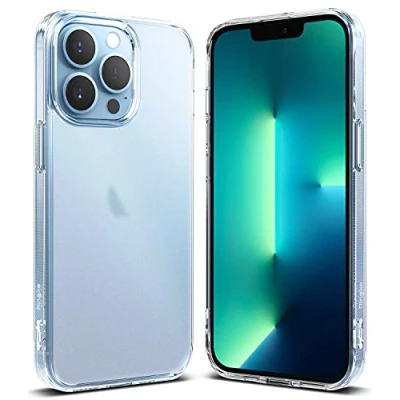 Image de Ringke Compatible avec Coque iPhone 13 Pro Max Anti Empreintes Digitales [Fusion Matte] Translucide Solide Rigide Polycarbonate Back TPU Souple Bumper Étui Antichoc Protection Matte Clear