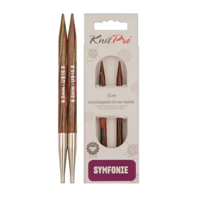 Image de KnitPro KP20408 Aiguilles Circulaires Interchangeables Fixes Bois Multicolore 22 x 0,7 6,5 cm