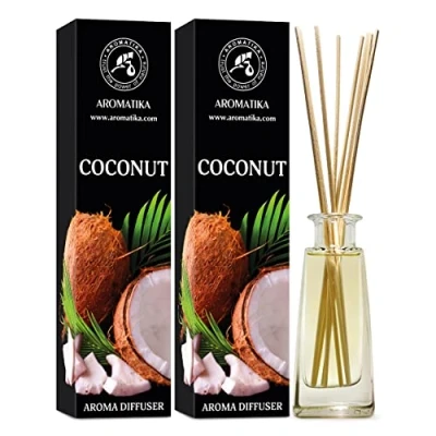 Image de Diffuseur Parfum de Coco 2х100ml Set Maison d&#039;arômes Longue Durée Assainisseurs Air la Pièce