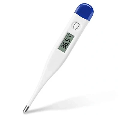 Image de Thermomètre Médical 0.1c pour Adulte, Enfant, Nourrisson DAFFODIL HPC300 Mesure Buccale Axillaire Rectale Fièvre ovulation fiable Écran LCD digital électronique avec boitier inclus Bleu
