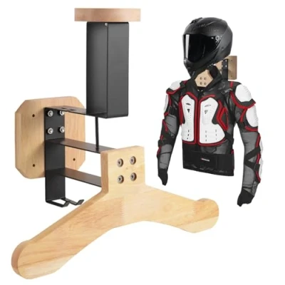Image de MIDINGCHAI Support Casque Moto, Equipement Porte Mural Moto pour Accrocher Le et la Veste de au Mur, Gilet Tactique