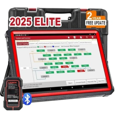 Image de Launch X431 PRO3S+ Bidirectionnel Valise Diagnostic Auto, Tous systèmes, Codage en Ligne de l&#039;ECU, cartographie topologique OEM, Guide V.A.G., Service réinitialisation 37+, Key IMMO