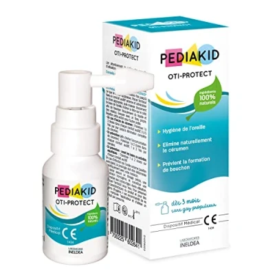 Image de PEDIAKID Oti Protect Spray Auriculaire Hygiène de l&#039;Oreille Dès 3 Mois Aide à Éliminer l&#039;Excès Cérumen Prévient la Formation Bouchons Dispositif Médical Flacon 30 ml