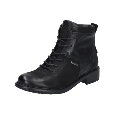 Image de Josef Seibel Femme Bottines à Lacets Selena 50, Dame Bottines,Largeur G (Normale),Semelle intérieure Amovible,imperméable,Noir (Schwarz),37 EU / 4 UK