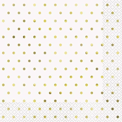 Image de Unique Party Serviettes de Table en Papier, 72572, doré